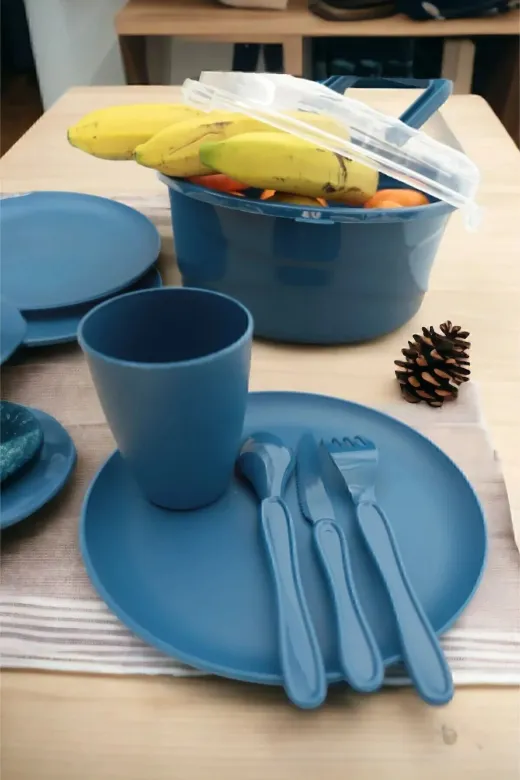 Online Kapında TYC7A22F04A5BFFE1B8079100 6 Kişilik 32 Parça Piknik Seti Plastik Bardak Çatal Kaşık Bıçakyemek Kahvaltı Takımı