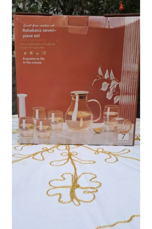 Online Kapında TYCB973CC3CD5E18C17653500 Lüks Borosilikat Cam Metal Kapaklı Lüks Sürahi 1500 Ml