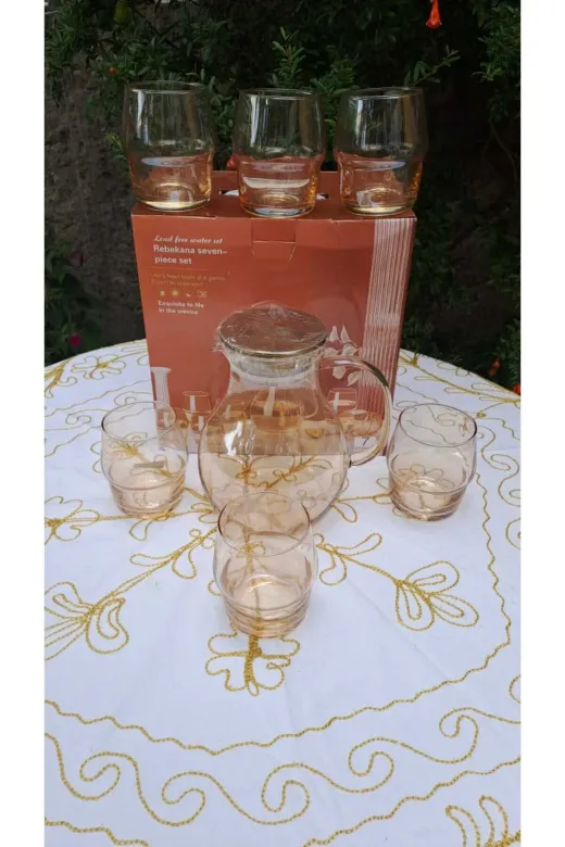 Online Kapında TYCB973CC3CD5E18C17653500 Lüks Borosilikat Cam Metal Kapaklı Lüks Sürahi 1500 Ml