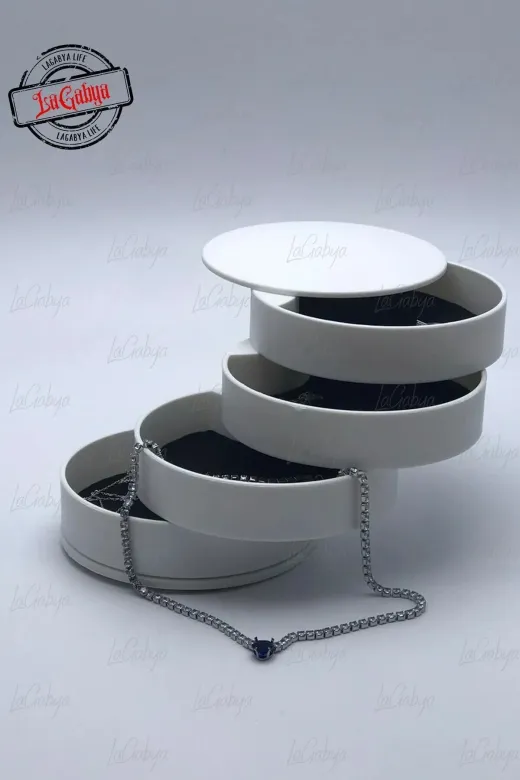 Online Kapında TYCD509799E177B700 Lüks 4 Katlı Silindir Döner Takı Aksesuar Makyaj Yüzük Küpe Toka Kutusu Organizeri (10X10Cm)