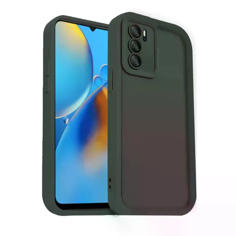 Oppo A16 Kılıf Viera Silikon - Koyu Yeşil