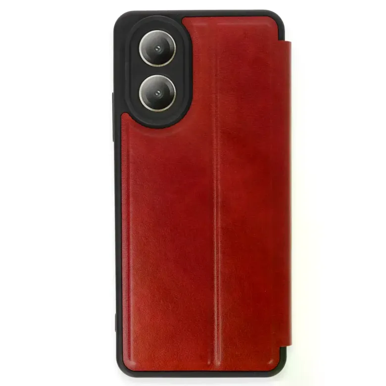 Oppo A38 Kılıf Flip Cover - Kırmızı