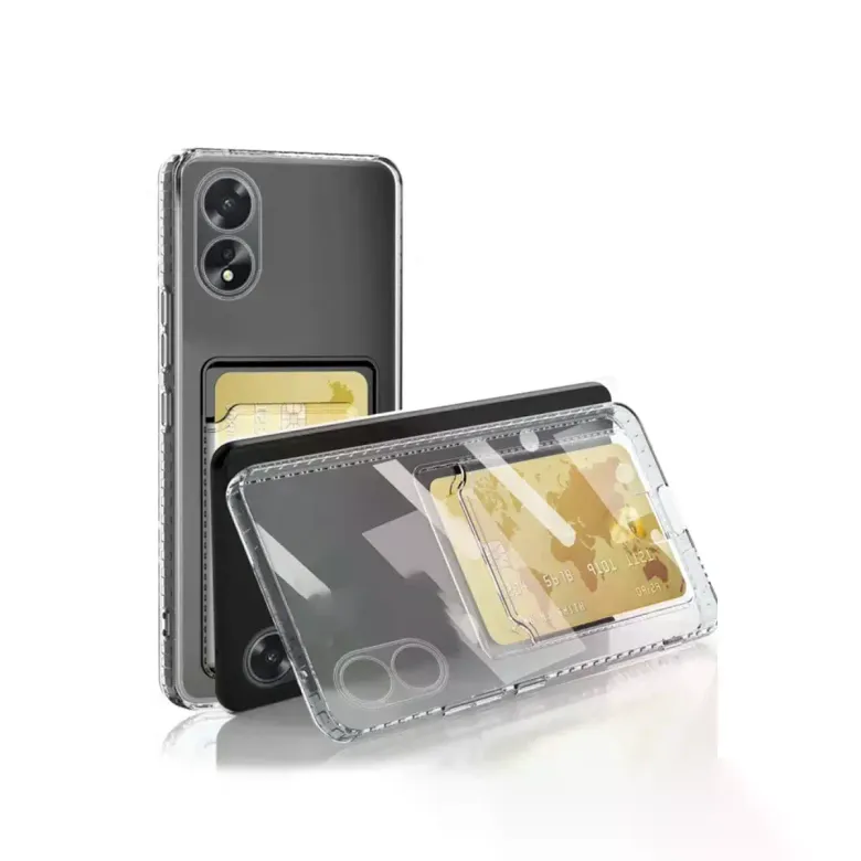 Oppo A38 Kılıf Kart Şeffaf Silikon - Şeffaf
