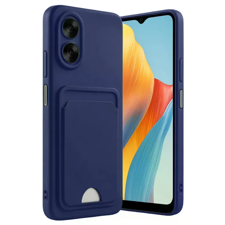 Oppo A38 Kılıf Kelvin Kartvizitli Silikon - Lacivert