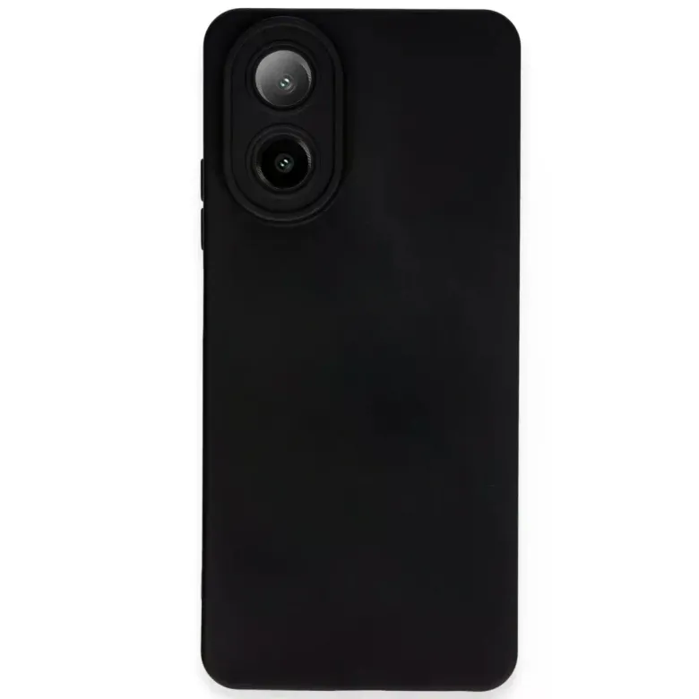Oppo A38 Kılıf Nano İçi Kadife Silikon - Siyah