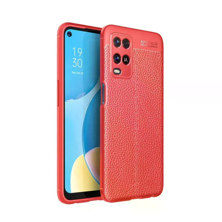 Oppo A54 4G Kılıf Auto Focus Kapak - Kırmızı