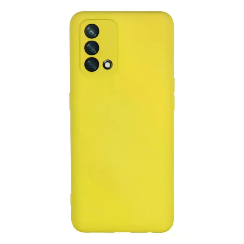 Oppo A74 4G Kılıf Nano içi Kadife Silikon - Sarı