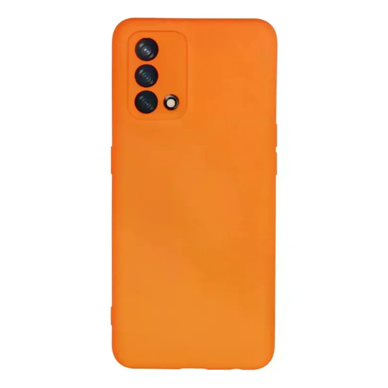 Oppo A74 4G Kılıf Nano içi Kadife Silikon - Turuncu