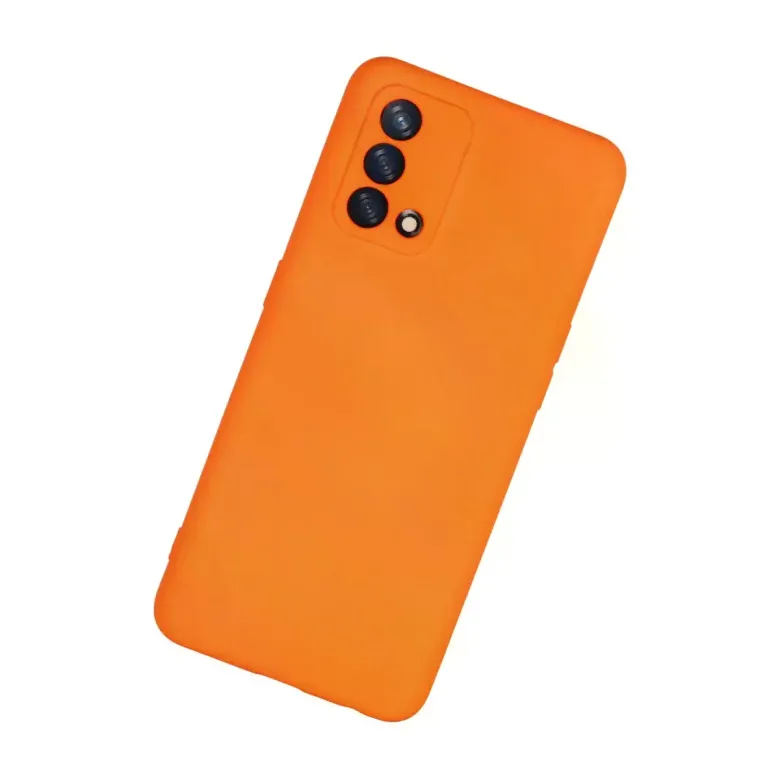 Oppo A74 4G Kılıf Nano içi Kadife Silikon - Turuncu