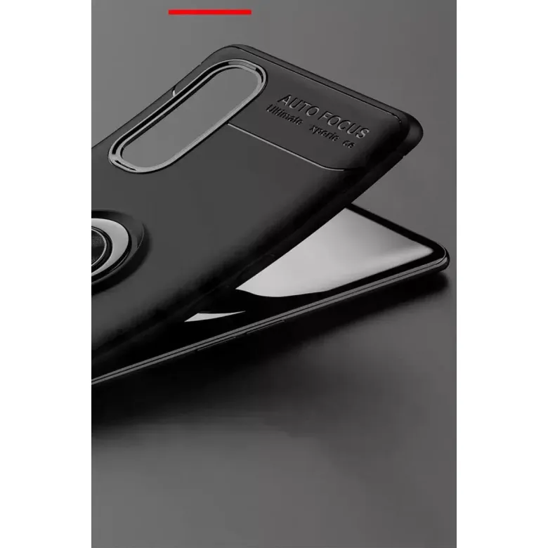 Oppo Find X2 Kılıf Range Yüzüklü Silikon - Kırmızı
