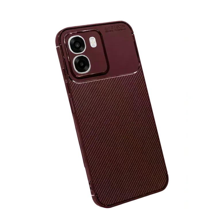 Oppo Oppo A6t 5g Auto Focus Karbon Kapak - Bordo