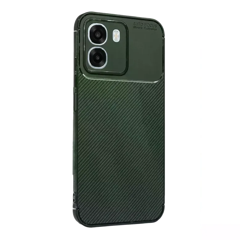 Oppo Oppo A6t 5g Auto Focus Karbon Kapak - Koyu Yeşil