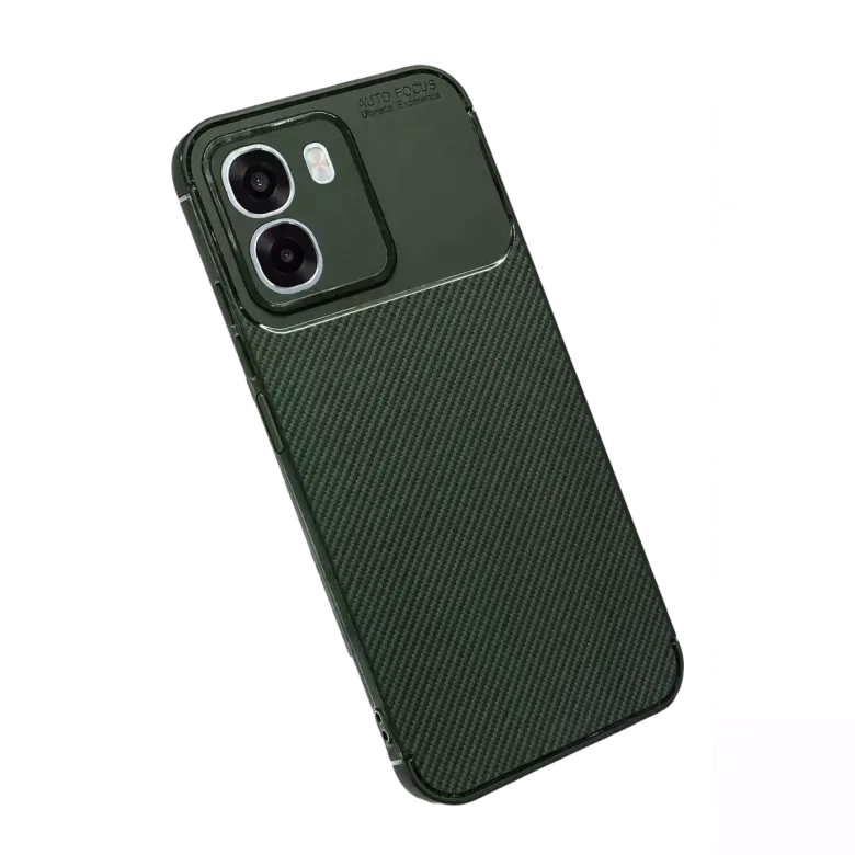 Oppo Oppo A6t 5g Auto Focus Karbon Kapak - Koyu Yeşil