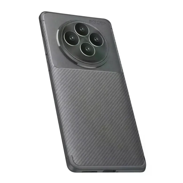 Oppo Reno 11 Fs Kılıf Auto Focus Karbon Kapak - Gri