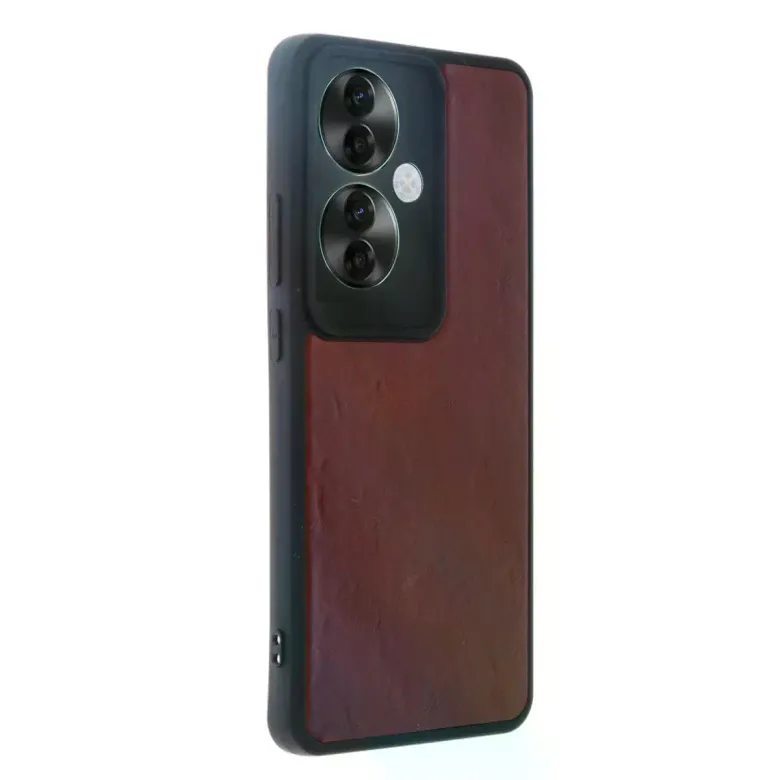Oppo Reno 11f Kılıf Aras Deri Kapak - Bordo