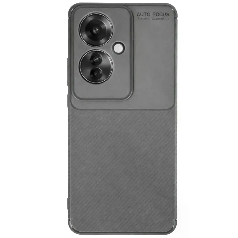 Oppo Reno 11f Kılıf Auto Focus Karbon Kapak - Gri