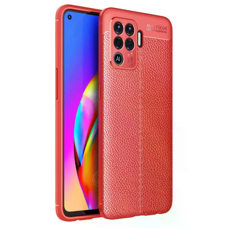 Oppo Reno 5 Lite Kılıf Auto Focus Kapak - Kırmızı
