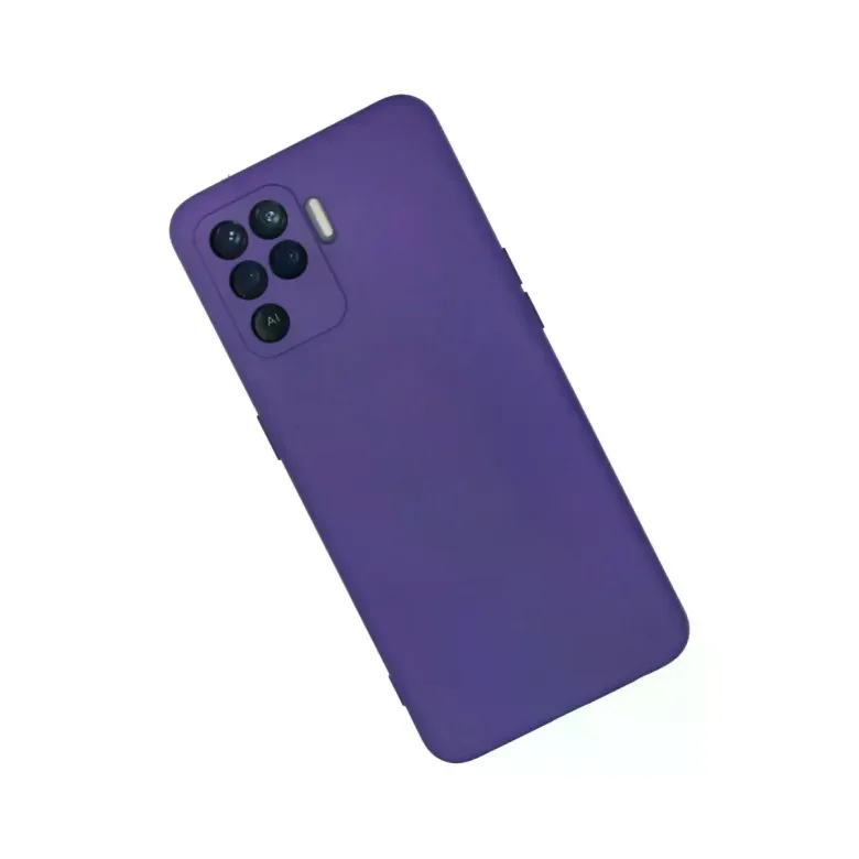 Oppo Reno 5 Lite Kılıf Nano içi Kadife Silikon - Mor