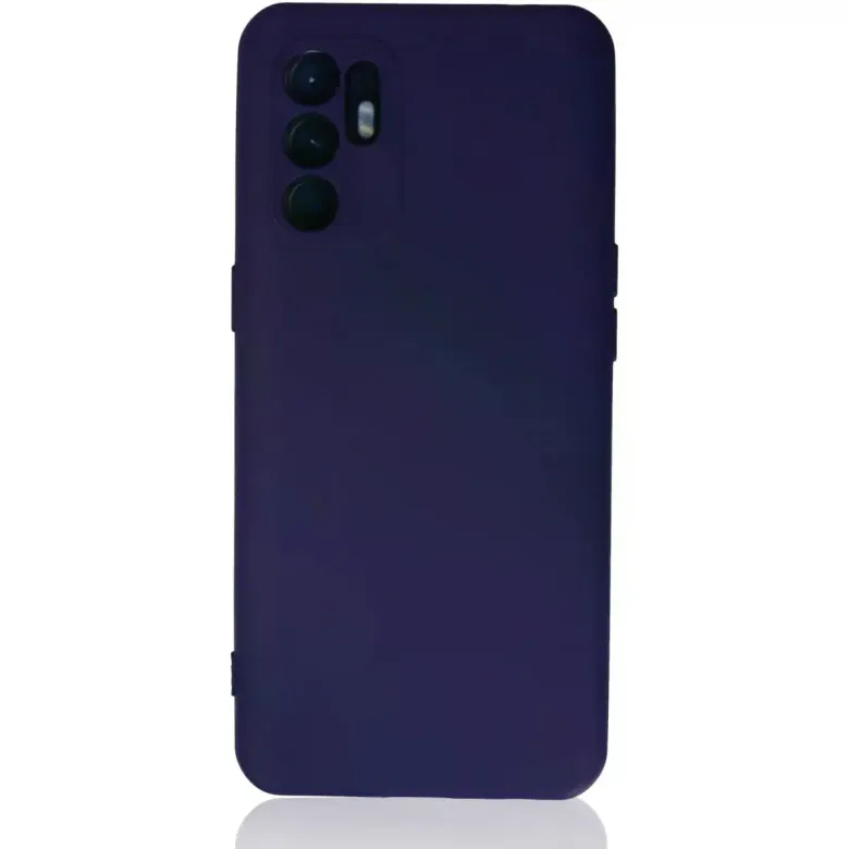 Oppo Reno 6 Kılıf Nano İçi Kadife Silikon - Mor