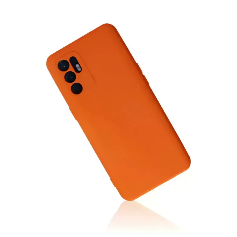 Oppo Reno 6 Kılıf Nano İçi Kadife Silikon - Turuncu