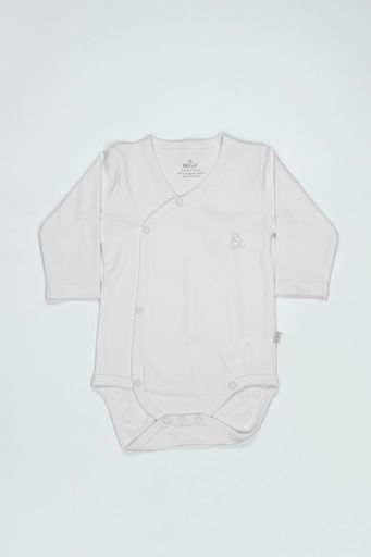 Organik Natural Basic Style Kruvaze Uzun Kol Body BS17102 Beyaz