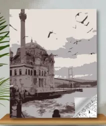 ORTAKÖY CAMİ 40x50 SAYILARLA TUVAL BOYAMA SETİ