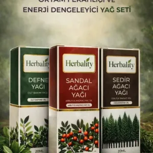 Ortam Ferahlığı ve Enerji Dengeleyici Yağ Seti (Defne Yağı & Sedir Ağacı Yağı & Sandal Ağacı Yağı)