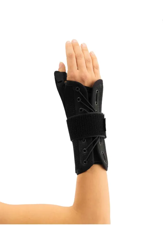 Ortholand Statik Başparmak Destekli El Bilek Splinti Siyah Bedensiz (Airtex Kumaş)Ml-0111-024