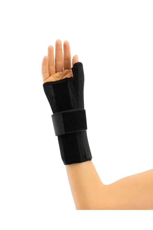 Ortholand Statik Başparmak Destekli El Bilek Splinti Siyah Bedensiz (Airtex Kumaş)Ml-0111-024