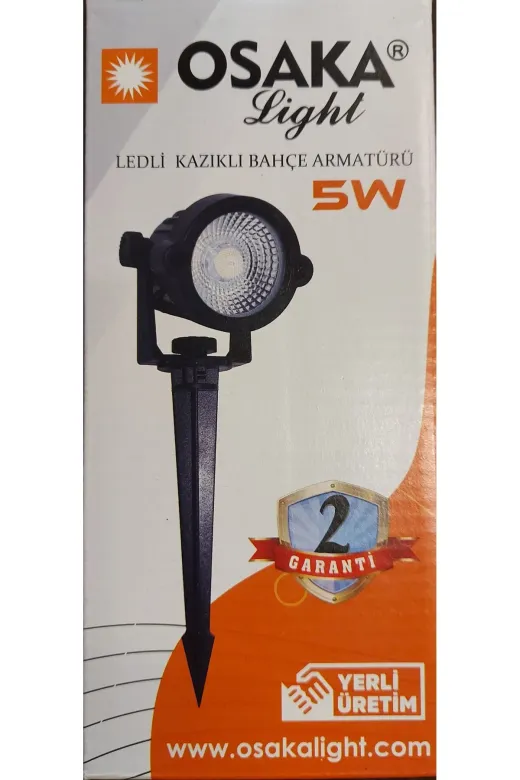 Osaka Light ARM 013 5W Siyah Kasa Yeşil Işık Ledli Kazıklı Bahçe Armatürü