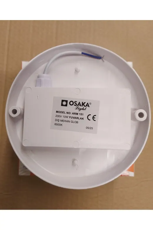 Osaka Light ARM 151 10W 6500K Beyaz Işık Dış Mekan Sıva Üstü 800 Lümen Glop Led Armatür E Enerji Ebatı14X5Cm Dir.
