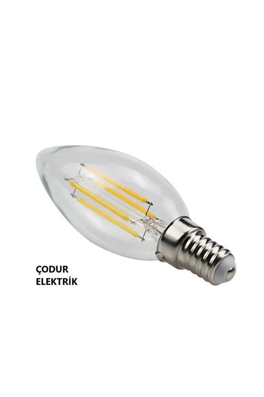 Osaka Light FLED 091 10 lu 10'lu 6W E14 Duylu 6500K Beyaz Işık 780Lm Led Flemanlı Şeffaf Buji Mum Ampul