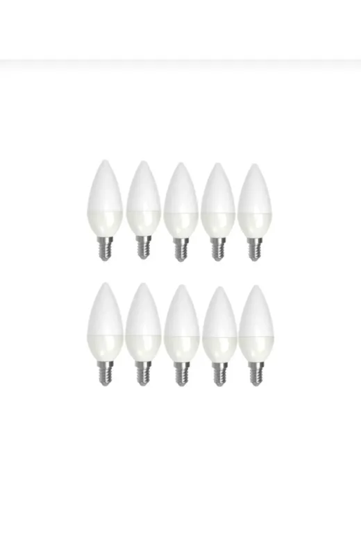 Osaka Light Led 020 10 Lu 10'lu Paket 9W = 70W Eşdeğer E14 Duylu 3000K Gün Işığı (Açık Sarı ) 810 Lümen Led Buji Mum Ampul