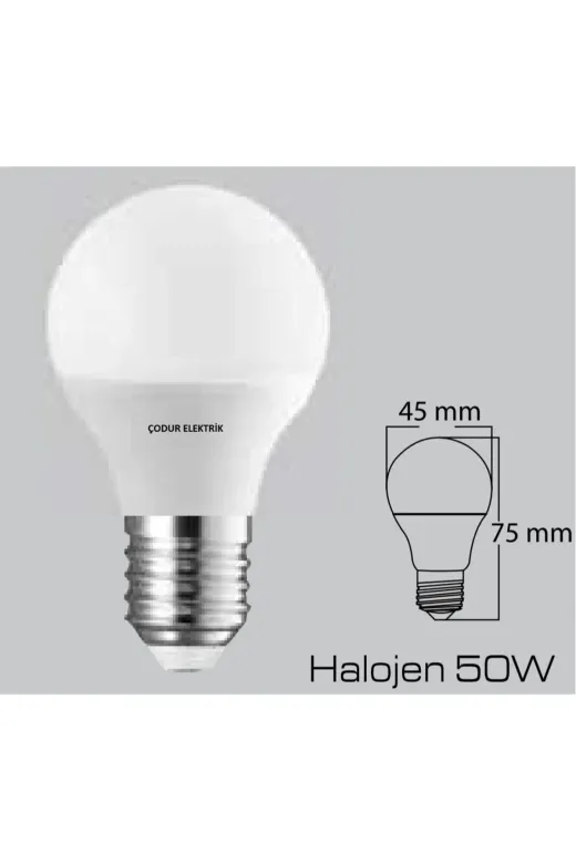 Osaka Light Led 030 7W = 50W Eşdeğer 3000 Kelvin Gün Işığı Sari Işik E27 Duylu G45 E Enerji 540 Lümen Led Top Ampul