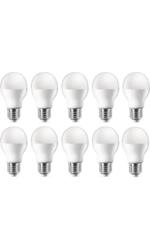 Osaka Light Led 101111 10'lu Paket 15W 6500 Kelvin Beyaz Işık E27 Duylu 1100 Lümen A65 A+Enerji Tüketimi Led Ampul