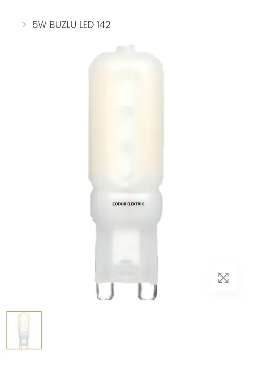 Osaka Light LED 143 5Watt Buzlu G9 Duylu 6500Kelvin Beyaz Işık 380Lm A+ Enerji Led Kapsul Ampul