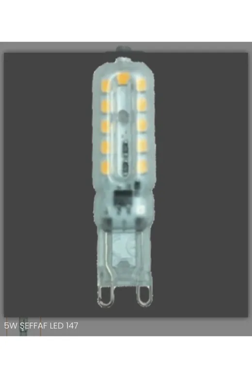 Osaka Light LED 147 5W = 40W Eşdeğer 3000 Kelvin Gün Işığı Sari Işik Şeffaf G9 Duylu 380 Lümen A Enerji Led Kapsul Ampul