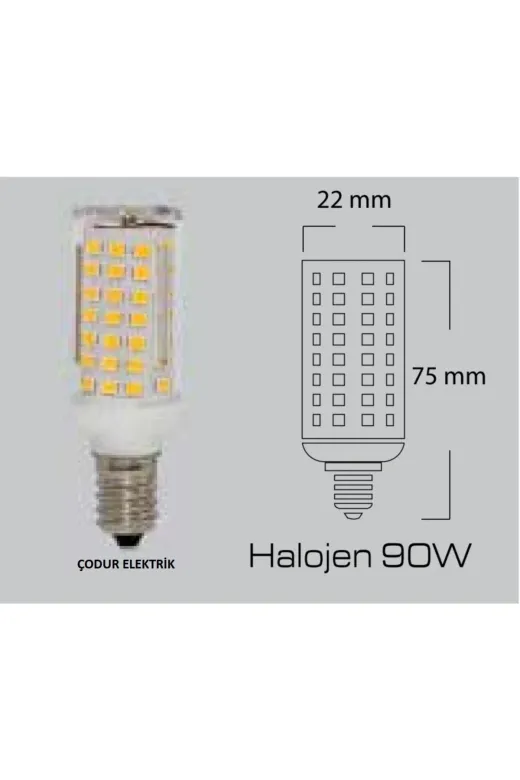 Osaka Light Led 186 6500k 12W = 90W Eşdeğer 6500K Beyaz Işık E14 Duylu 970Lm 220V İnce Duylu Led Mısır Ampul