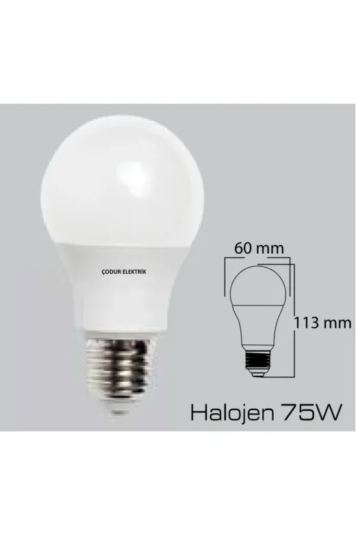 Osaka Light Led 551 12-30 Volt Arası Ile Çalışır 10W 6500K Beyaz Işık Led Gemici Ampulü E27 Duylu A60 810 Lümen E Enerji