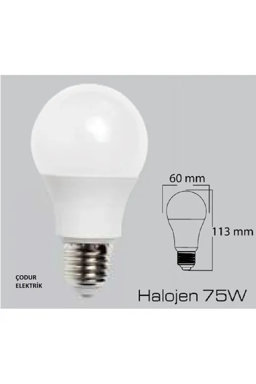 Osaka Light Ledd 002 10W = 75W Eşdeğer 6500 Kelvin Beyaz Işık E27 Duylu A60 810 Lümen A+ Enerji Tüketimi Led Ampul