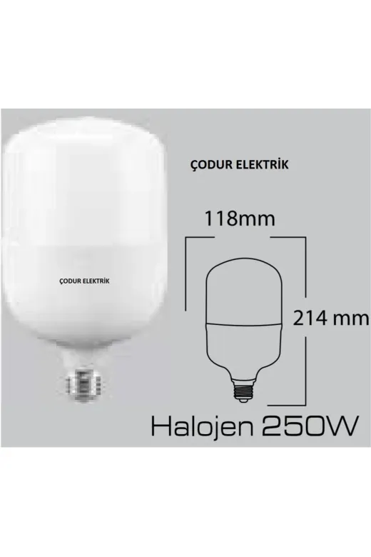 Osaka Light TYC7A00D20A7F6D5B57F34000 40W = 250W Eşdeğer 6500K Beyaz Işık E27 Duylu Torç Led Ampul 3600 Lümen A+ Enerji Büyük Ebatli