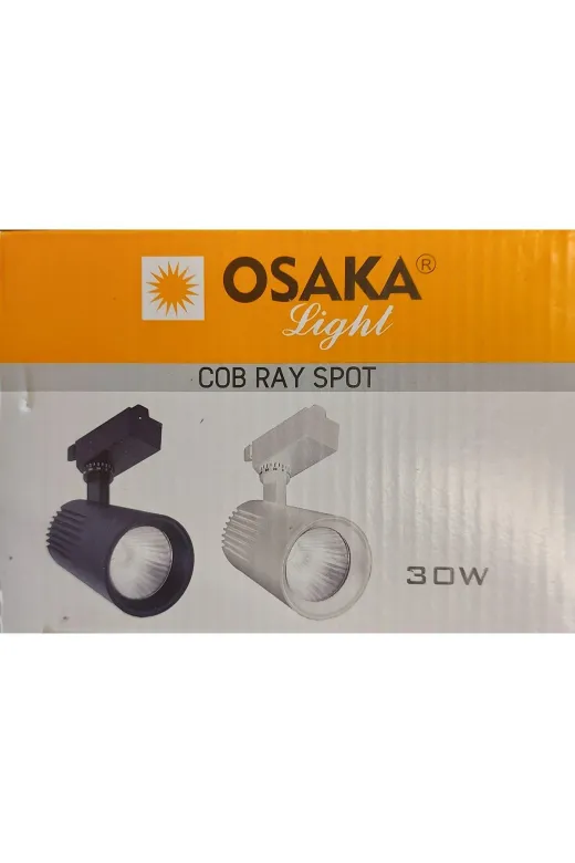 Osaka Light TYCX16YNAN170332623853355 30Watt 3000Kelvin Gün Işığı Sarı Işık Cob Led Beyaz Kasa 2700Lümen A Enerji Ray Spot Armatür