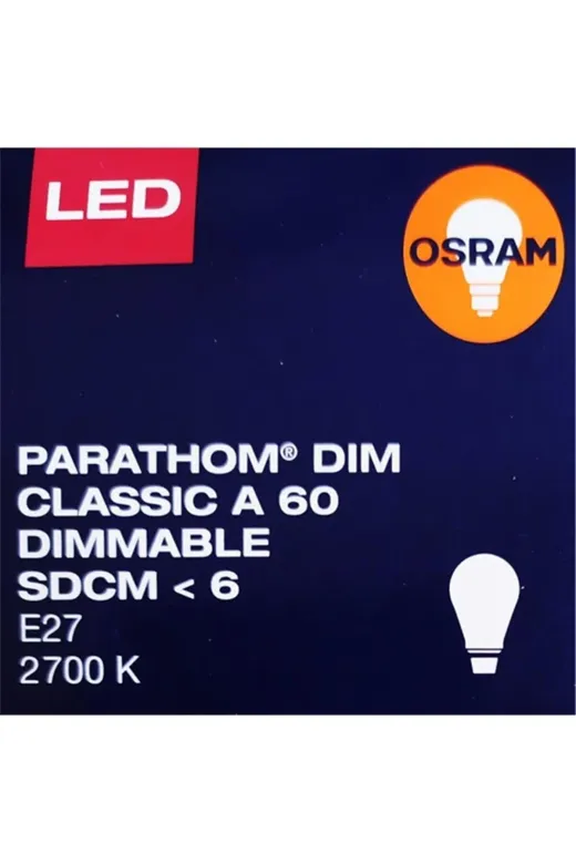 Osram 34204243631 Led Dimerlenebilir 8.8W 2700 Kelvin Sarı Işık 806 Lümen E27 Duy Sarı Işık Ampul