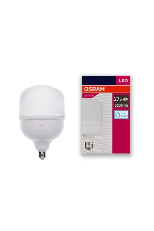 OSRAM LED VALUE Led Value 2 27W = 152W Eşdeğer 6500 Kelvin Beyaz Işık E27 Duylu 3000Lm F Enerji Tüketimi Led Torç Ampul