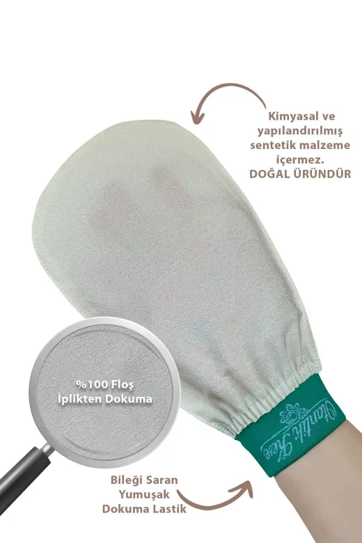 Otantik Kese 8684600376288 80 Faktör Banyo Kesesi, Hamam Kesesi, Duş Kesesi Peeling Eldiveni %100 Floş Kese