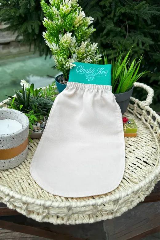 Otantik Kese 8684600376288 80 Faktör Banyo Kesesi, Hamam Kesesi, Duş Kesesi Peeling Eldiveni %100 Floş Kese