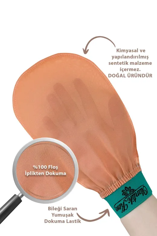 Otantik Kese 8684600376295 İpek Banyo Kesesi, Hamam Kesesi, Duş Kesesi Peeling Eldiveni %100 Floş Kese