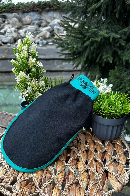 Otantik Kese 8684600376332 Biyeli Siyah Banyo Kesesi, Hamam Kesesi, Duş Kesesi Peeling Eldiveni %100 Floş Kese
