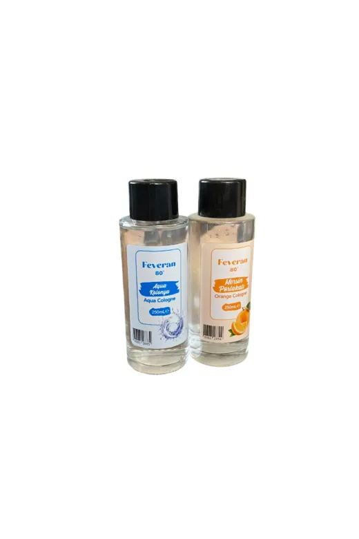otel bukleti aquaportakalsetbuklet Feveran 250 Ml Aqua Ve Portakal Aromalı Kolonya Set (2 Adet)