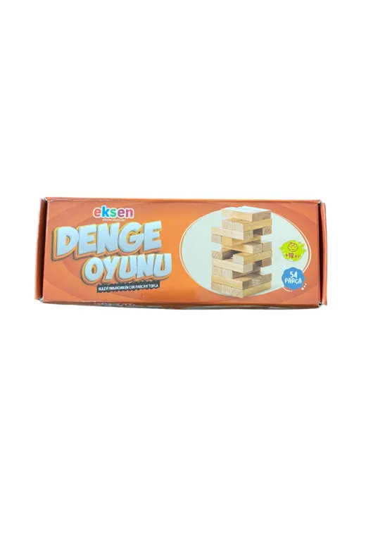 otel bukleti dengeoyunubuklet1 Eksen Jenga Doğal Ahşap Denge Zeka Ve Strateji Oyunu Kule Oyunu 54 Parça